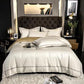 Luxurious Silver Accent Cotton Bed Sheets Set