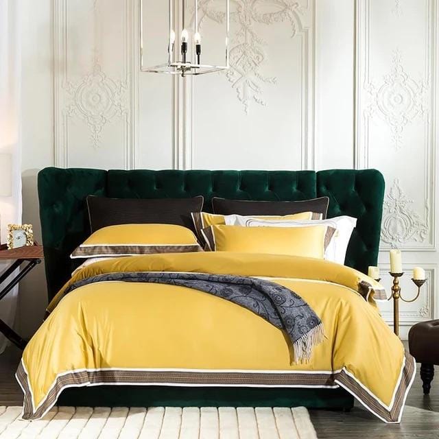 Luxury Soft Bedding Duvet Set With Elegant Trim