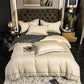Luxurious Silver Accent Cotton Bed Sheets Set