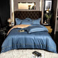 Luxurious Silver Accent Cotton Bed Sheets Set