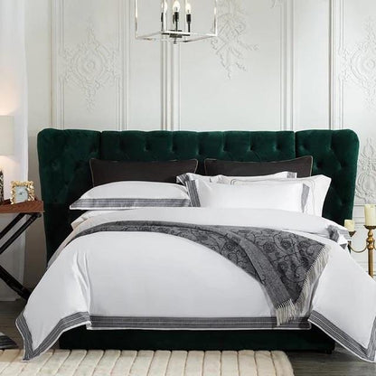Luxury Soft Bedding Duvet Set With Elegant Trim