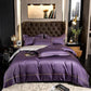 Luxurious Silver Accent Cotton Bed Sheets Set