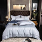 Luxurious Silver Accent Cotton Bed Sheets Set