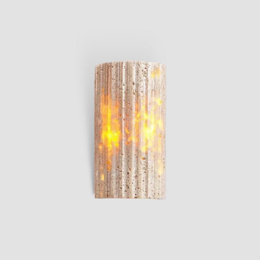 Rustic Rock Wall Light | Earthy Stone Finish - HappyKidMart
