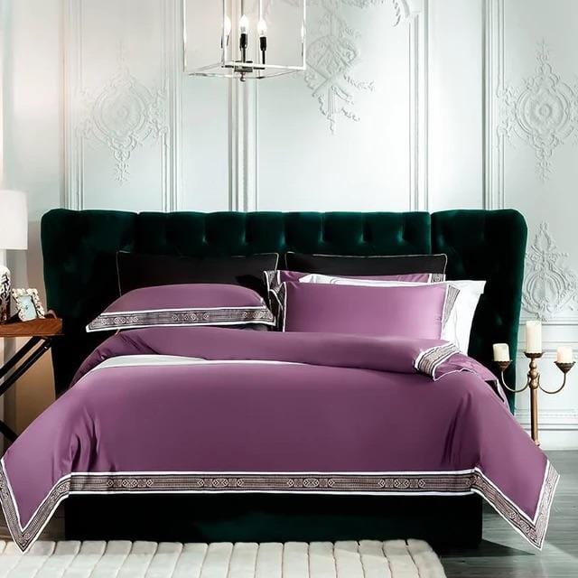Luxury Soft Bedding Duvet Set With Elegant Trim