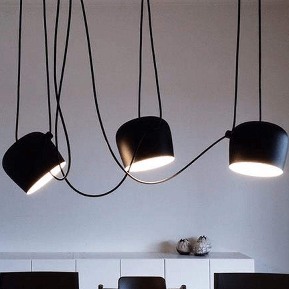Stylish Hanging Light | Adjustable Dark Metal Shade