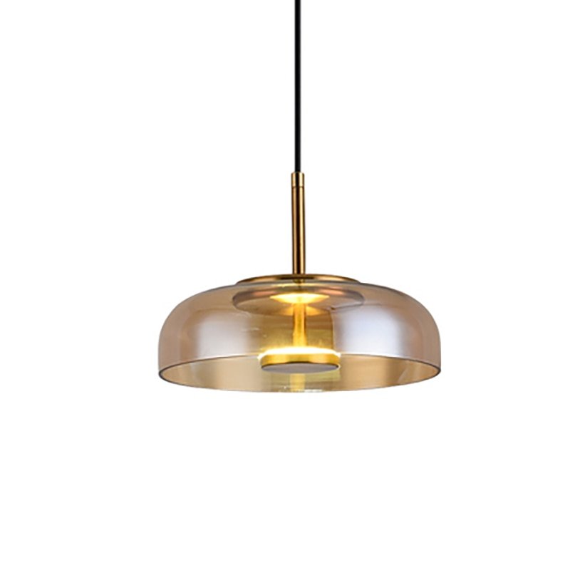 Stylish Glass Pendant Lighting | Stone Decor Disc