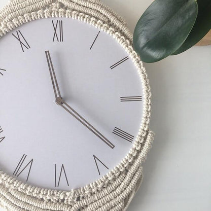 Boho Chic Woven Wall Clock