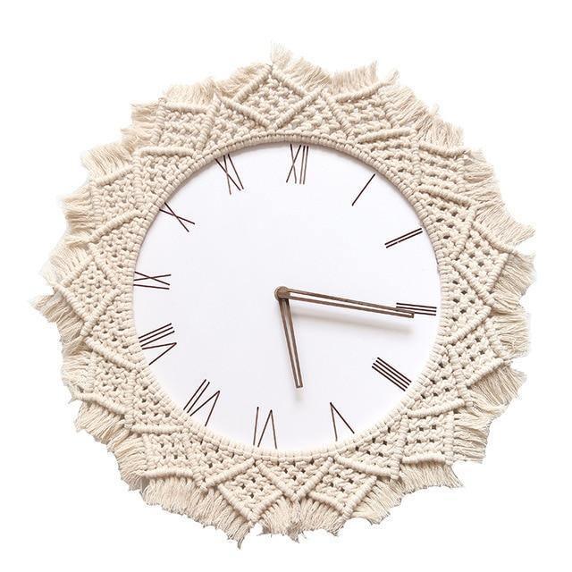 Boho Chic Woven Wall Clock