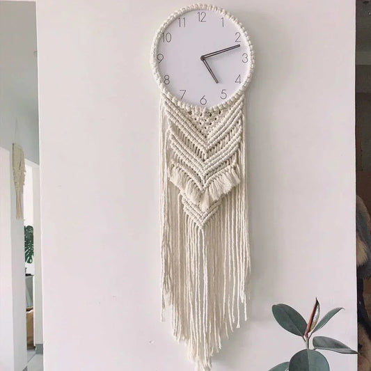 Boho Chic Woven Wall Clock - HappyKidMart
