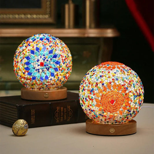Colorful Glass Ball Table Lamp - HappyKidMart
