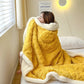 Plush Heavy Knit Wool Throw Blanket