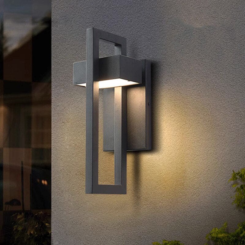 Contemporary Exterior Wall Lamp | Sleek LED Border Design - HappyKidMart