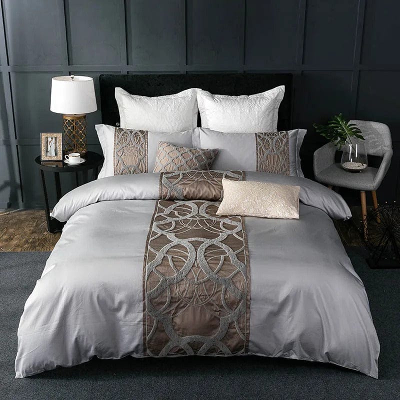 Soft Grey Cotton Bedding Set - HappyKidMart