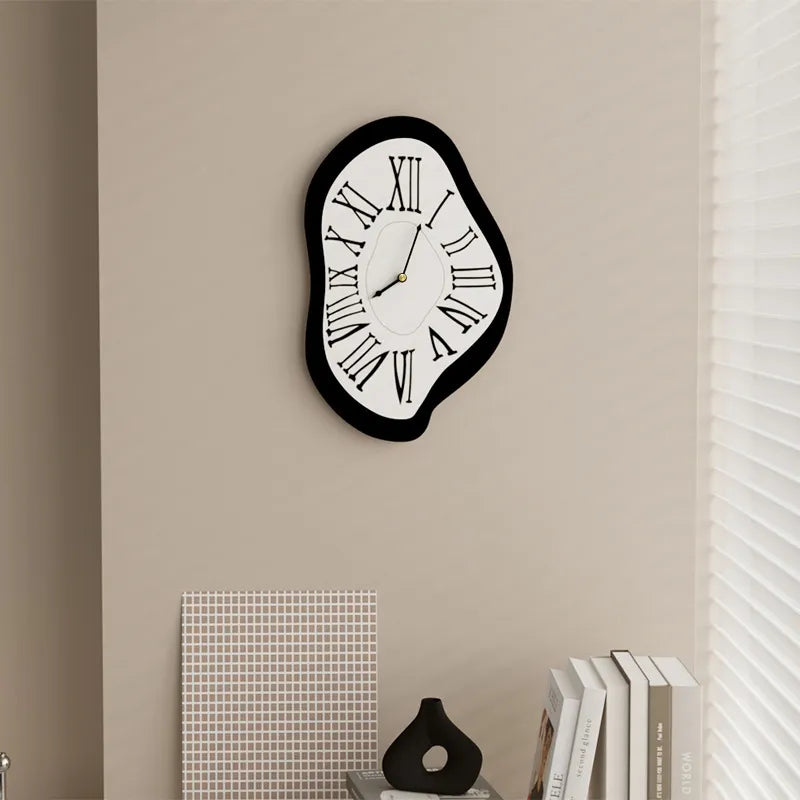 Unique Wall Clock | Melted Roman Numeral Style - HappyKidMart