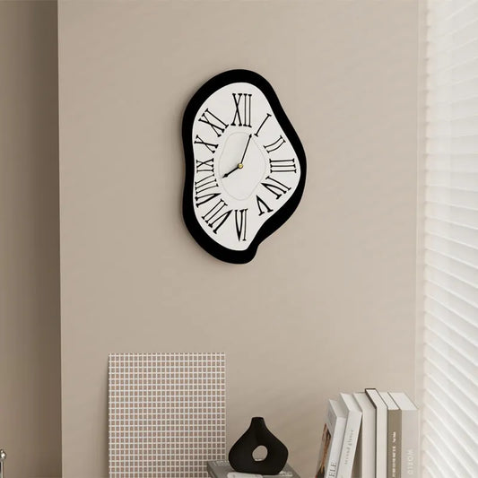 Unique Wall Clock | Melted Roman Numeral Style - HappyKidMart