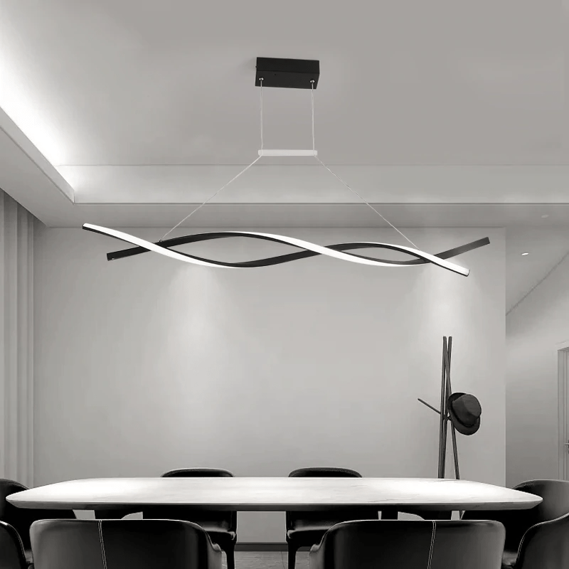 Stunning Spiral Pendant Light | LED Wave Chandelier