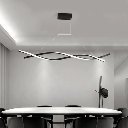 Stunning Spiral Pendant Light | LED Wave Chandelier