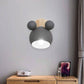 Colorful Nursery Lamp | Cute Mouse Wood Wall Light