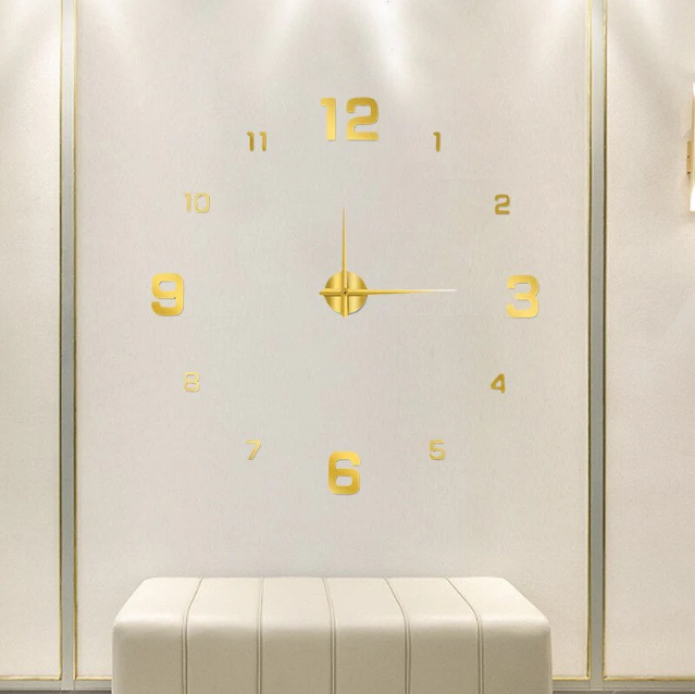 Stylish Wall Clock with 3D Number Display