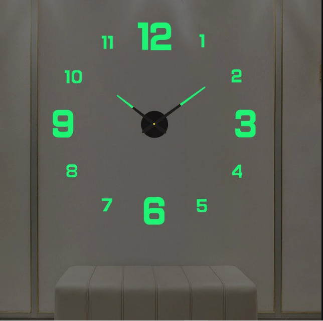 Stylish Wall Clock with 3D Number Display