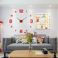 Stylish Wall Clock with 3D Number Display