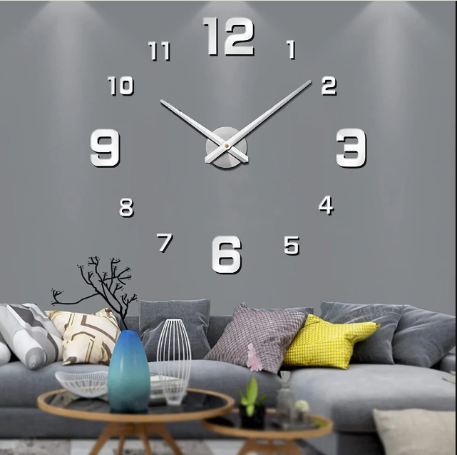 Stylish Wall Clock with 3D Number Display