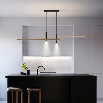 Slim LED Linear Suspension Light | Adjustable Metal Fixture