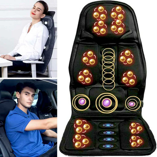 Luxurious Heat Massage Recliner – Full Body Back Support Cushion - HappyKidMart