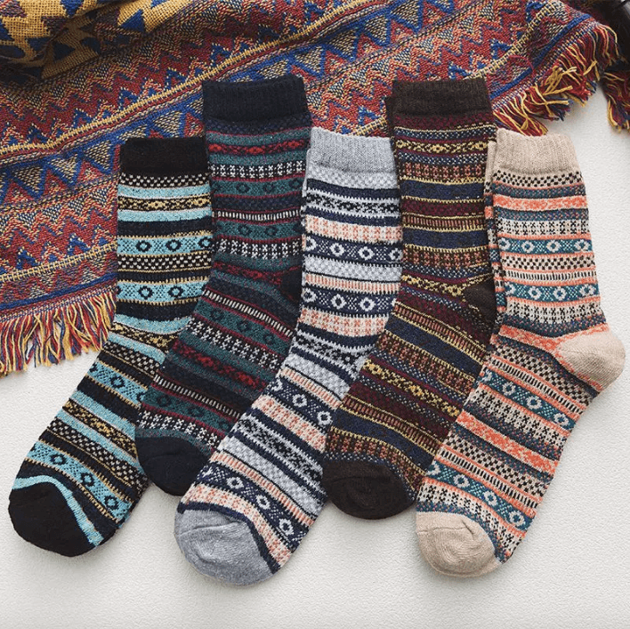 Warm Snowflake Patterned Socks - HappyKidMart