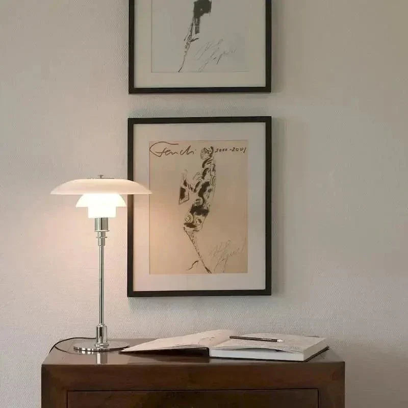 Stylish Glass Table Light | 3 Tier Shade Design