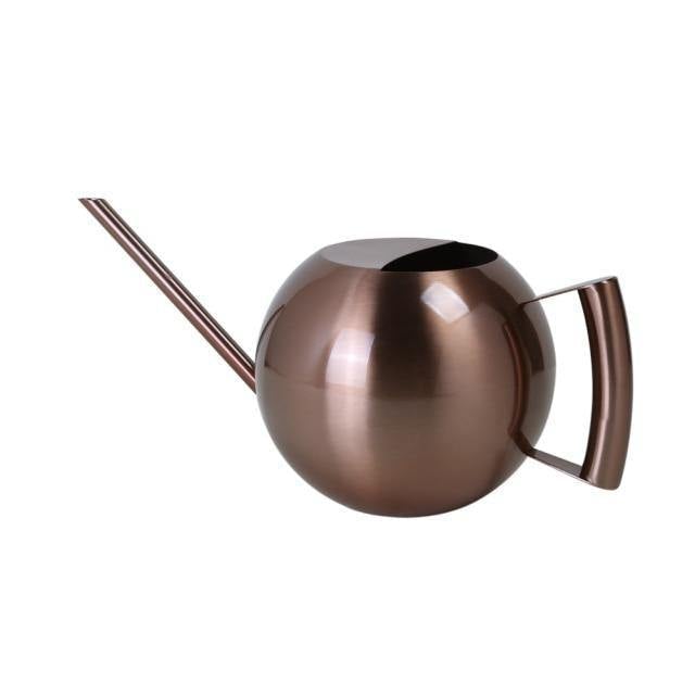 Stylish Garden Watering Can | Stainless Steel Brass Look