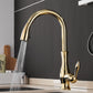Contemporary Slide-Out Kitchen Faucet Stainless Steel Finish