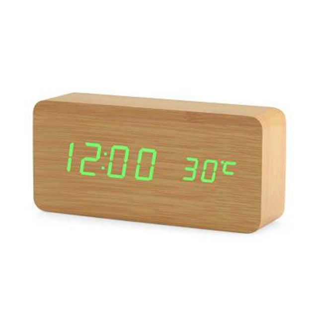 Stylish Wooden LED Digital Clock
