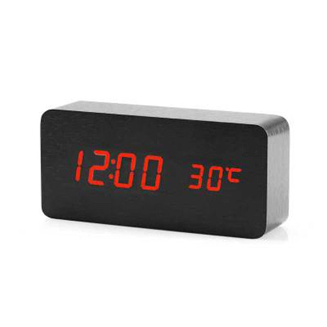 Stylish Wooden LED Digital Clock