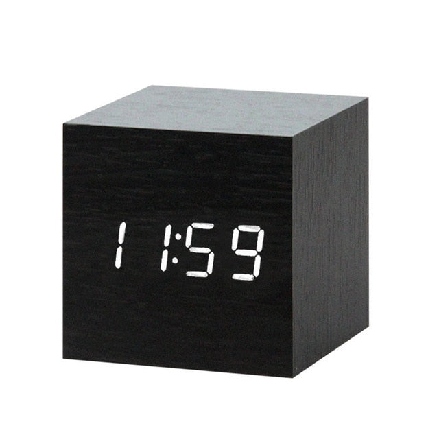 Stylish Wooden LED Digital Clock