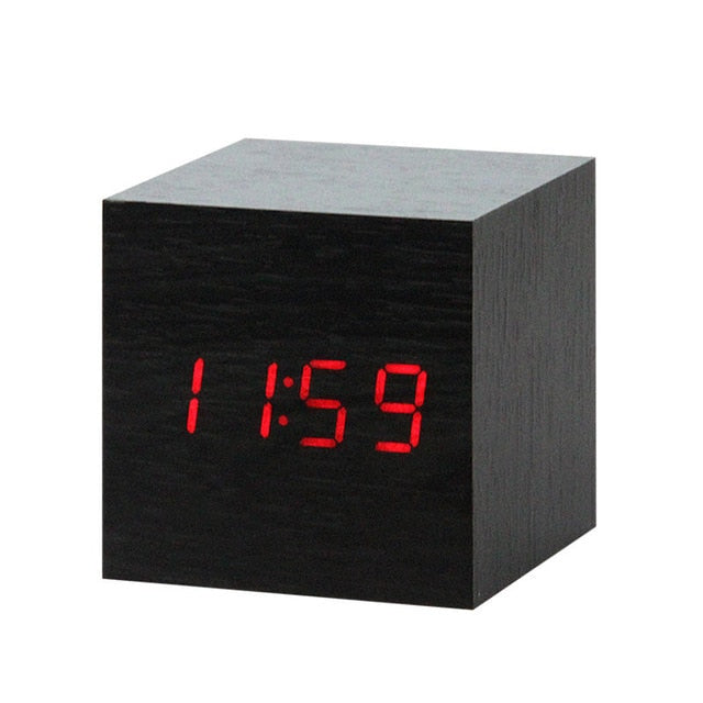 Stylish Wooden LED Digital Clock