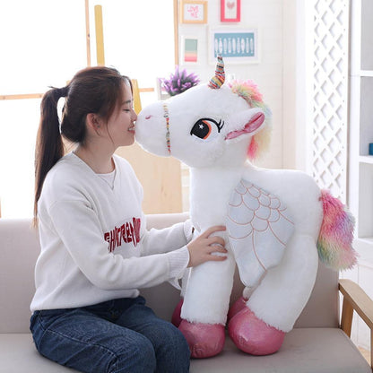 Large Soft Unicorn Stuffed Animal Toys - HappyKidMart