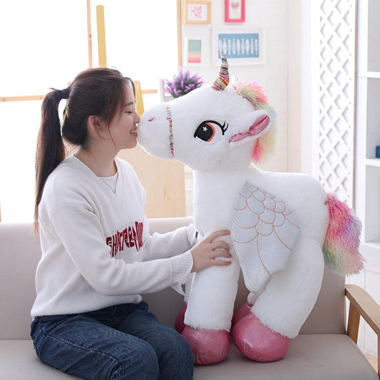 Large Soft Unicorn Stuffed Animal Toys - HappyKidMart
