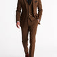 Traditional Brown Herringbone 3 Piece Suit - HappyKidMart