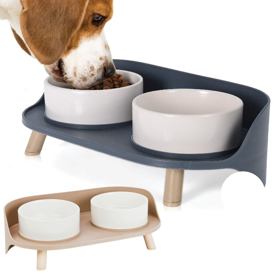 Easy Clean Raised Pet Bowl Set - HappyKidMart
