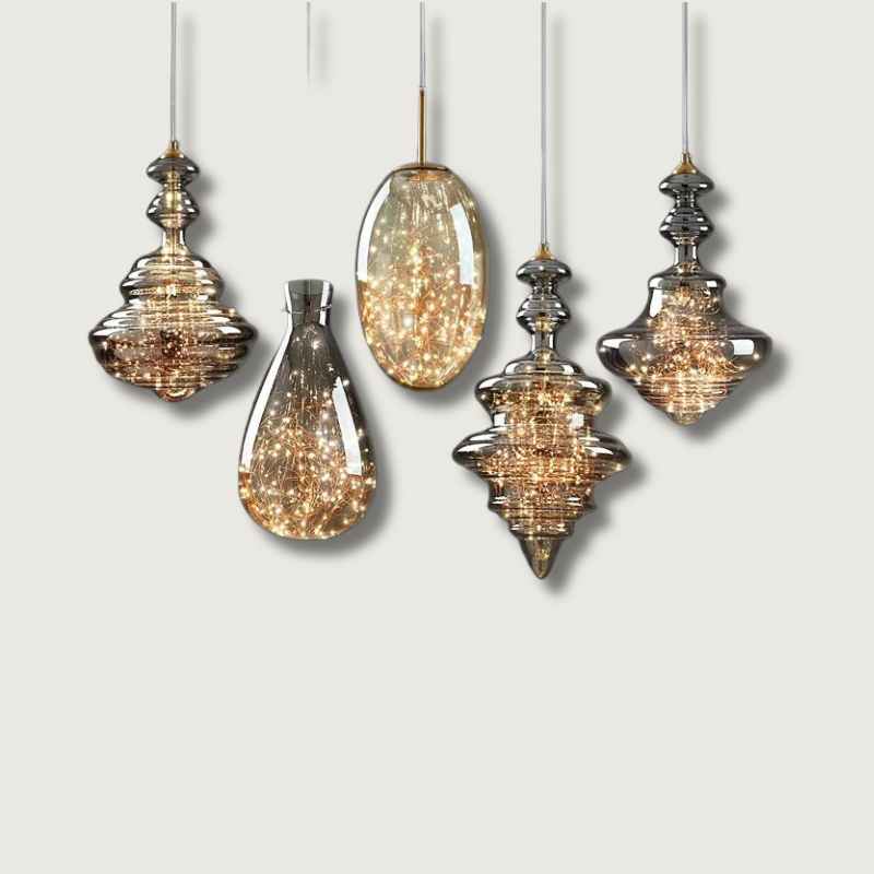 Stylish Grey Glass Drop Light - HappyKidMart