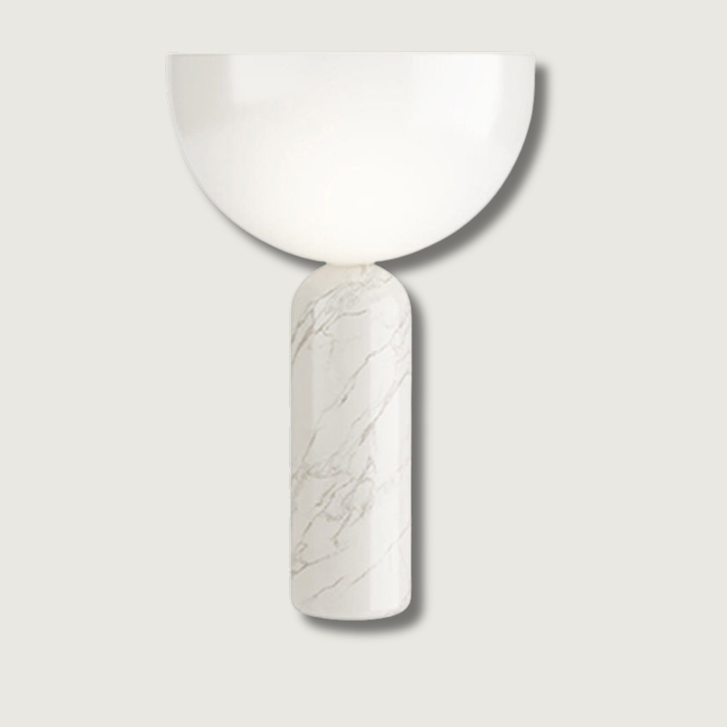 Simple White Marble Desk Lamp - HappyKidMart