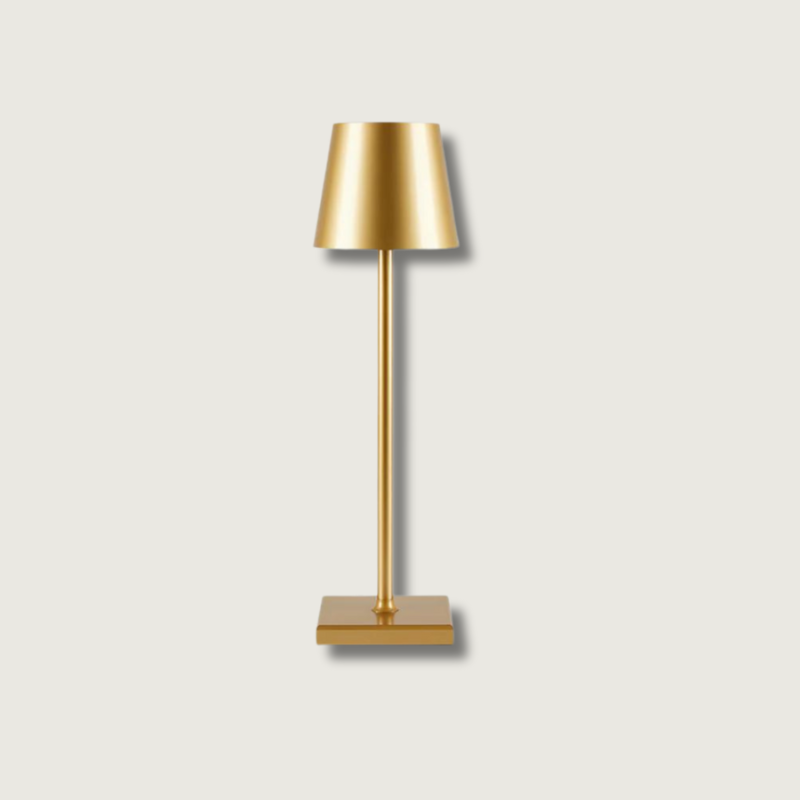 Sleek Gold Finish Desk Lamp - HappyKidMart