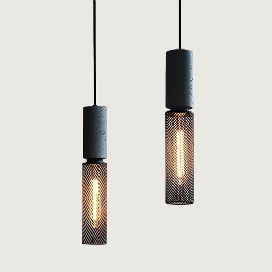 Rustic Metal Pendant Lamp | Urban Concrete Style - HappyKidMart
