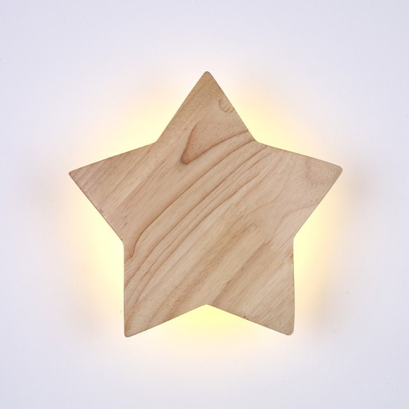 Rustic Wooden LED Wall Lamp
