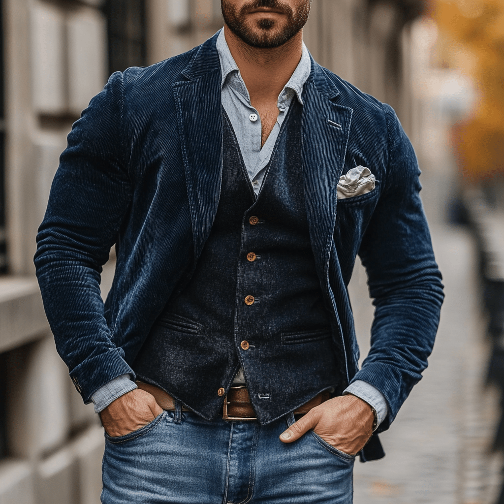 Timeless Navy Suit Jacket Set