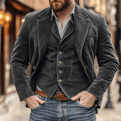 Timeless Navy Suit Jacket Set