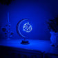 Round Glass LED Bedside Lamp