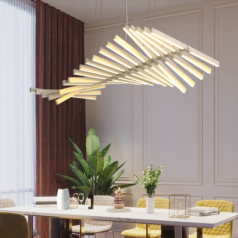 Stylish LED Pendant Light | Unique Fishbone Style